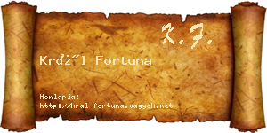 Král Fortuna névjegykártya